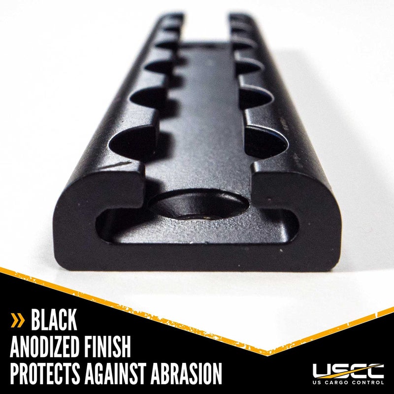 US Cargo Control Black L Track 6 Inch (4-Pack), Black Anodized Aluminum L-Track, Trailer Tie Down Rail for Enclosed Trailers, Utility Trailers, or Truck Beds - Secure Motorcycles, ATVs, Bikes - Image 3